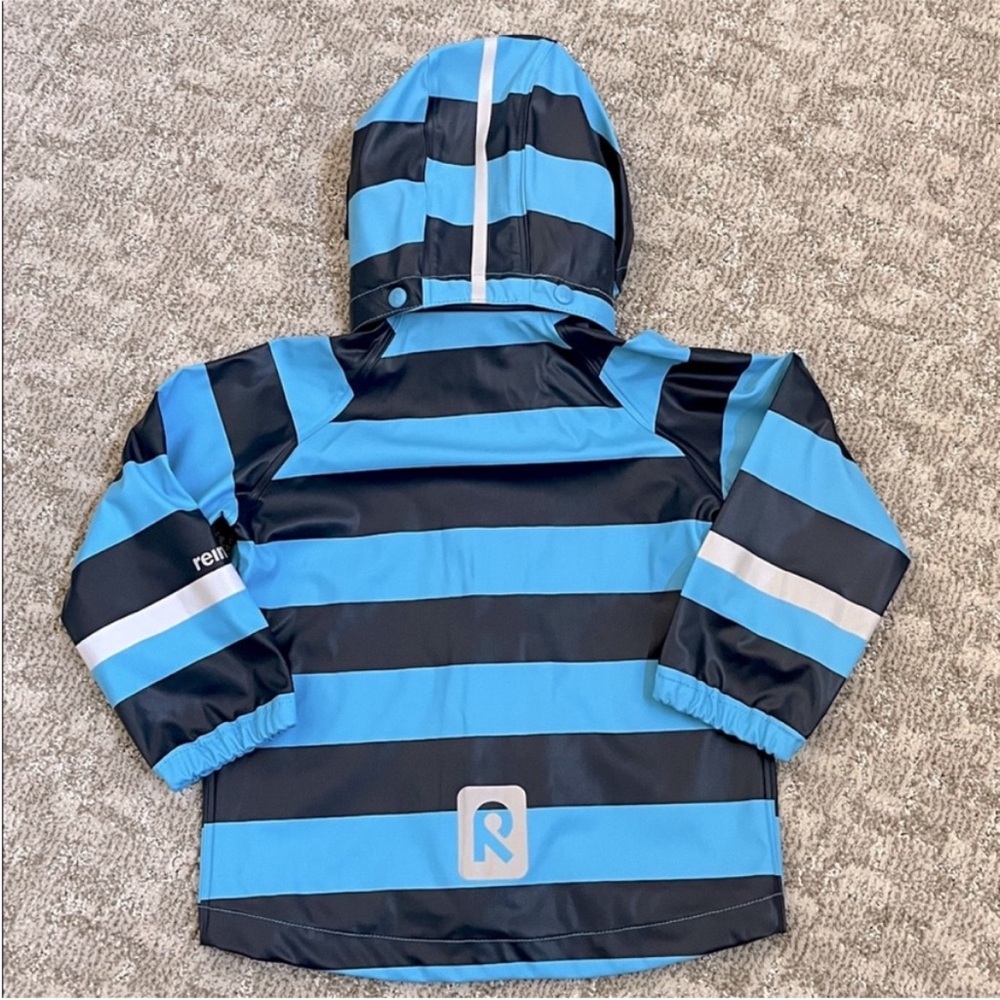 Reima Kids' Vesi Raincoat in Blue Sky Stripe—3T - Picture 9 of 11
